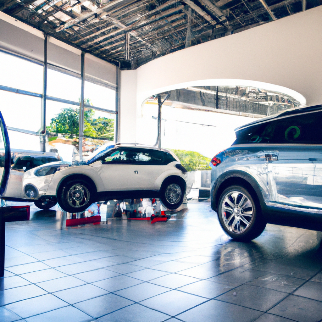 Showroom de concessionária de carros de luxo no Rio de Janeiro